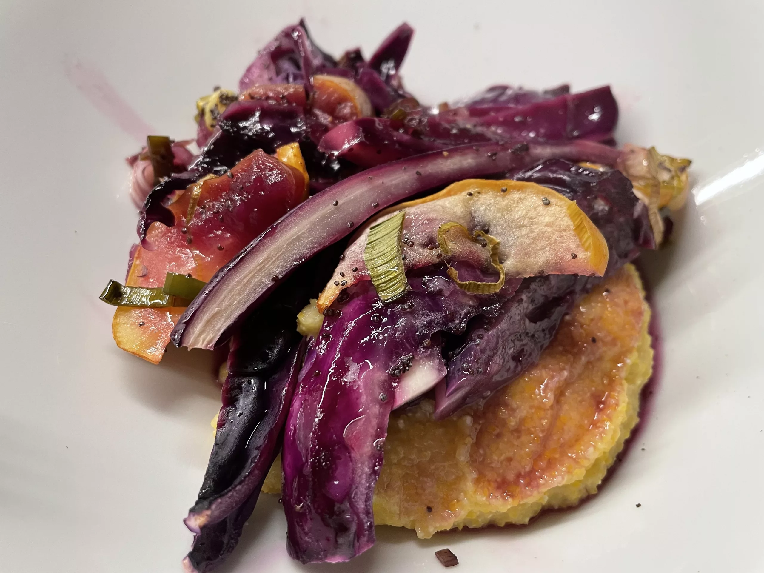 Rotkohl aus dem Ofen