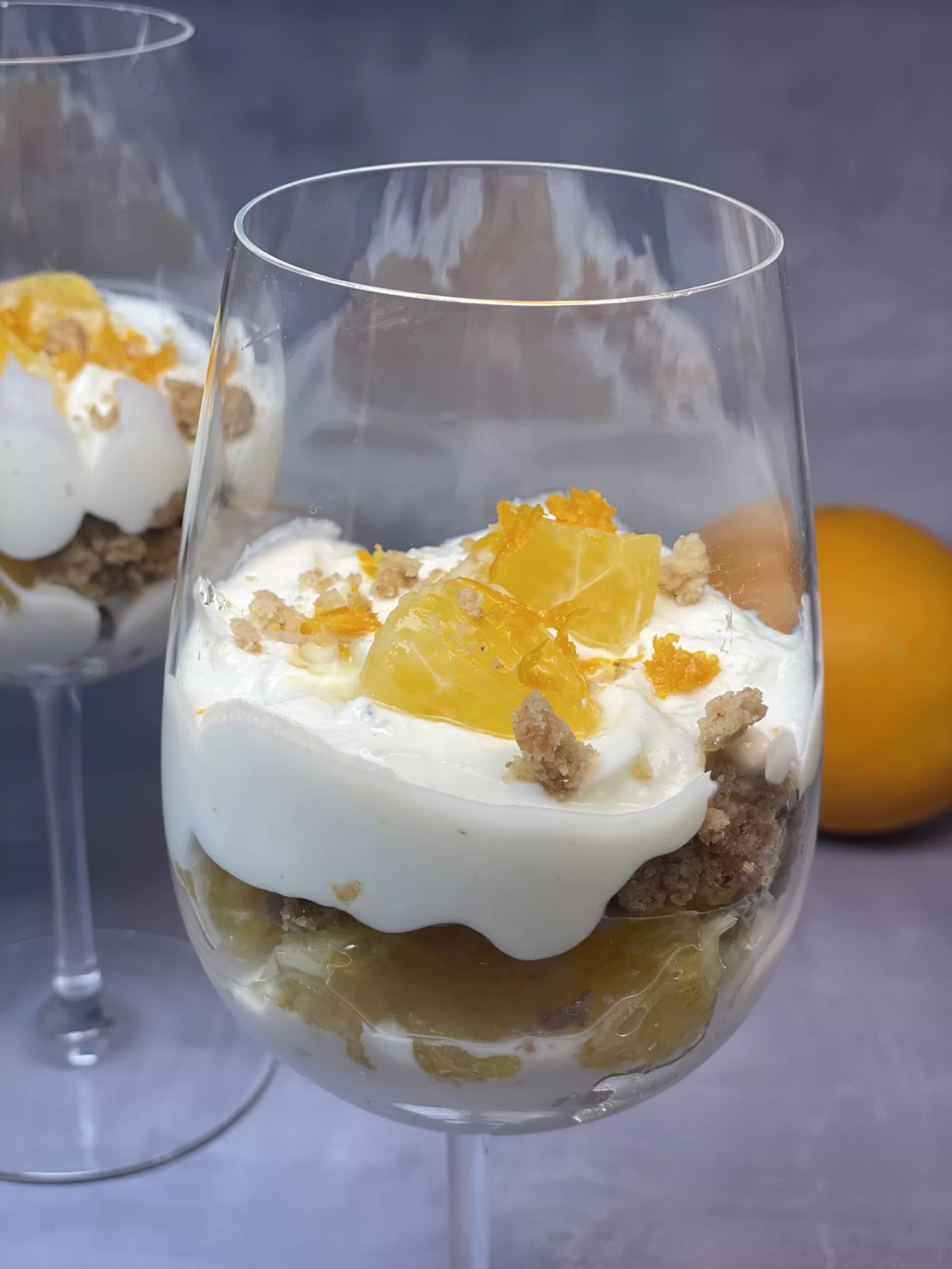 Weihnachtliches Orangen Schichtdessert