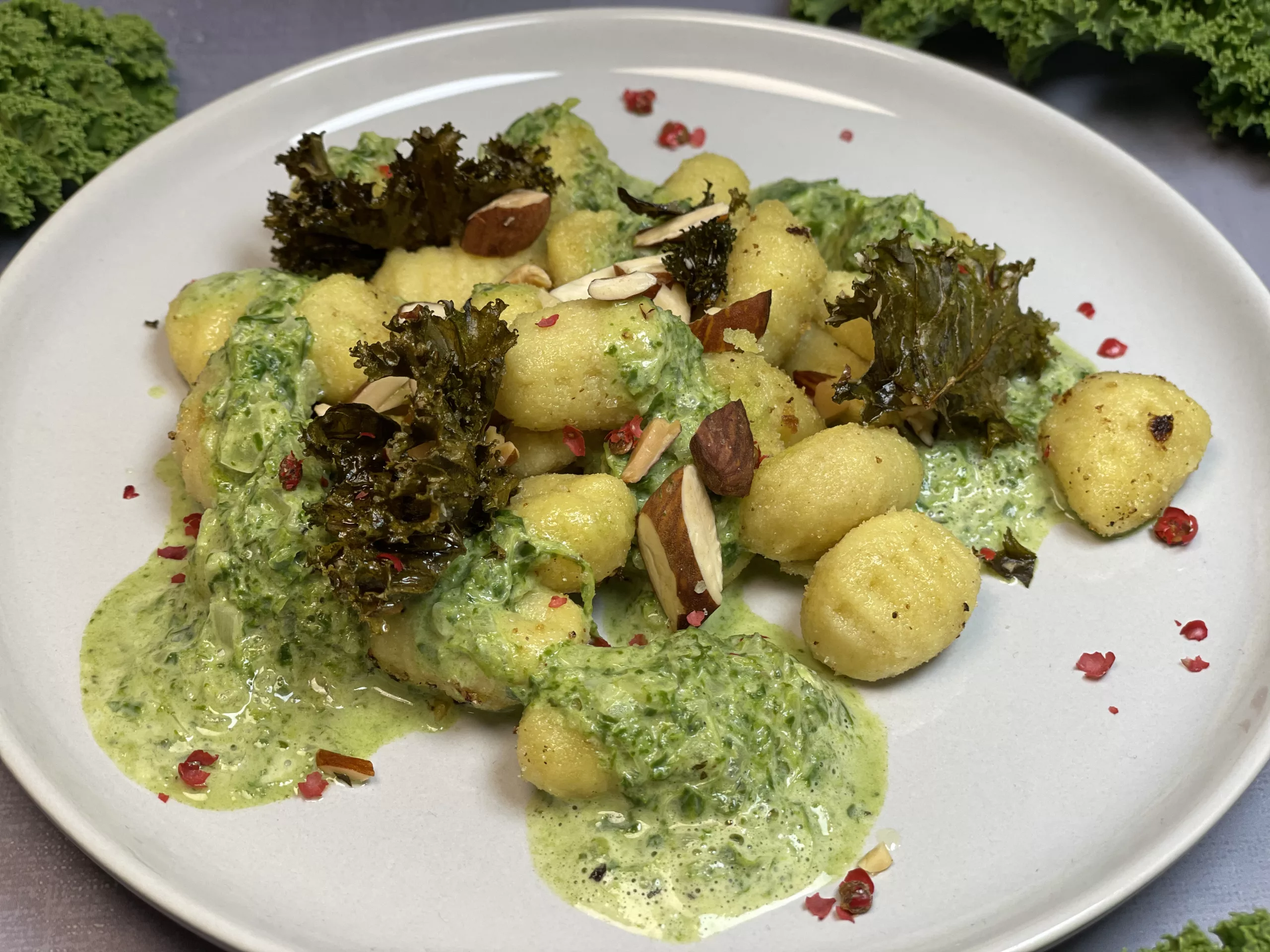 Gnocchi mit Grünkohl – Frischkäse – Sauce